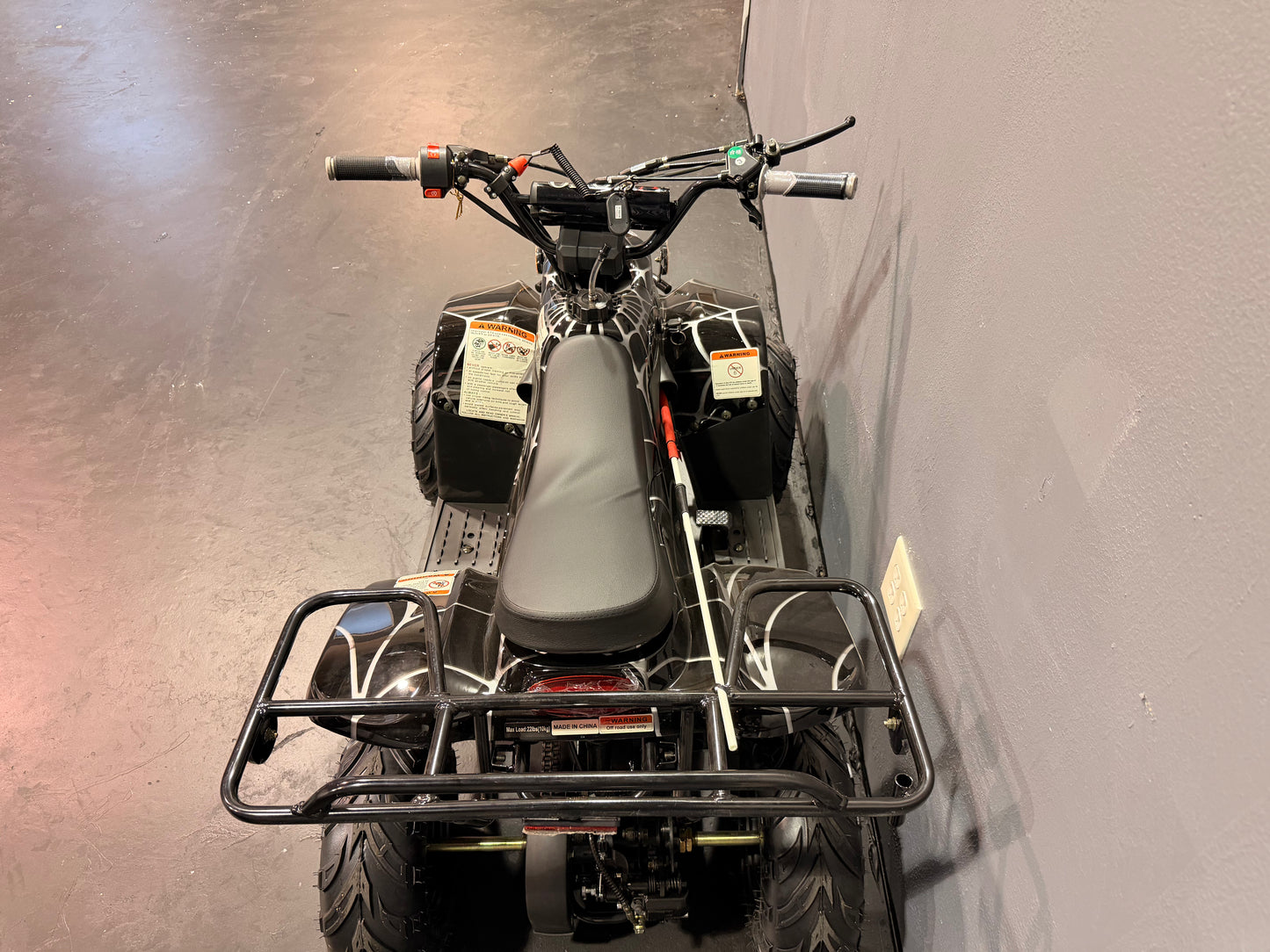 2025 DLX 110cc Youth ATV Black Spider