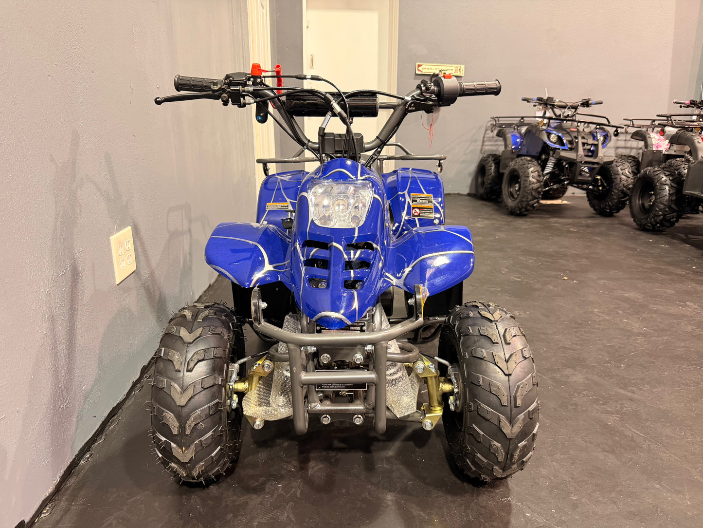 2025 DLX 110cc Youth ATV Blue Spider